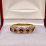 Natural Unheated Ruby & White Zircon Ring Image 3