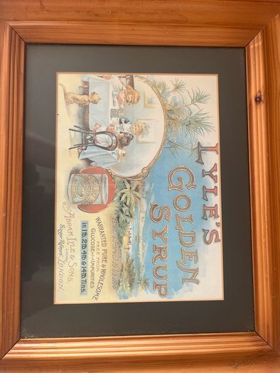 Framed Lyle's Golden Syrup Print - Vintage Victorian Kitchen Advert - Abram Lyle & Sons