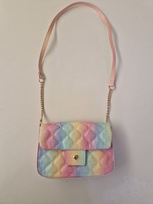 H&M Kids Quilted Rainbow Glitter Shoulder Bag
