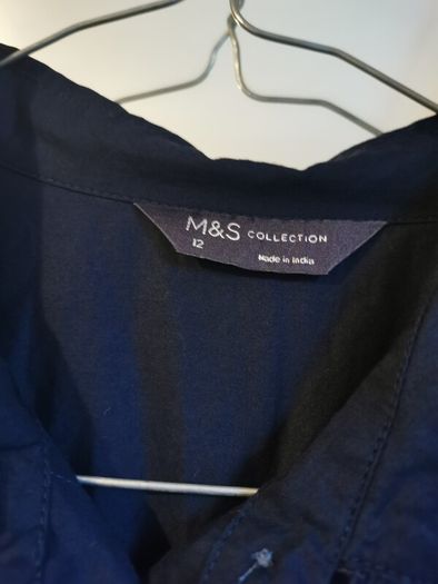 NEW - M&S Long sleeve cotton blouse UK 12