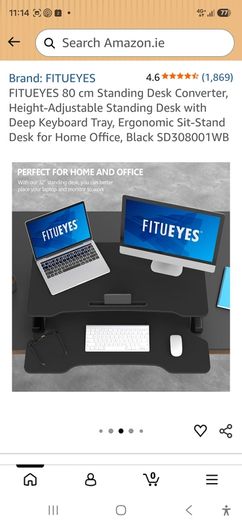 65 cm FITUEYES Premium Standing desk converter