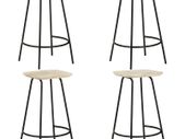 Bar Stools 4 pcs Solid Mango Wood