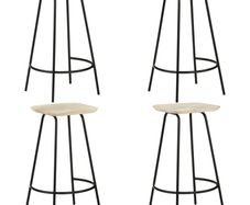Bar Stools 4 pcs Solid Mango Wood