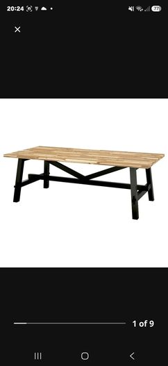 Beautiful large  Acacia wooden Ikea Dining Table