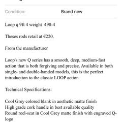 Brand new Loop fishing rod
