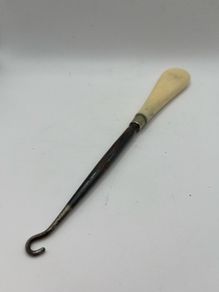 Antique bone handle button hook