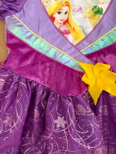 Girls Disney Rapunzel fancy dress costume