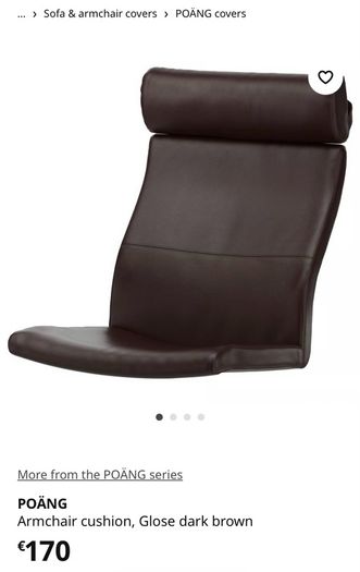 IKEA arm chair (LEATHER cover) and footrest