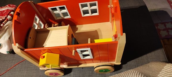 Goki wooden caravan toy