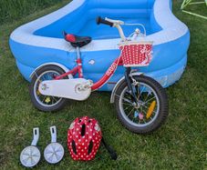 Girls 14inch red bike