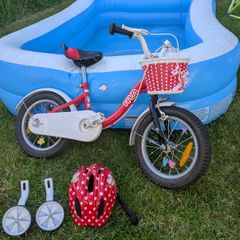 Girls 14inch red bike