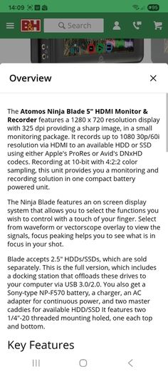 Canon 250D plus Atomos Blade Recorder and Monitor