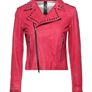 Vintage De Luxe - Fuchsia Leather Bomber Jacket Image 8