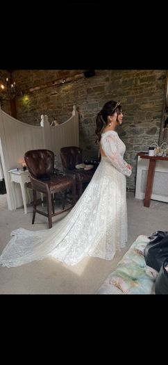 Rue de Seine Wedding Dress: Kyara Dress and Nova Sleeves