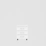 NEW White Three Drawer Lockable Mobile Pedestal Image 2