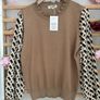 jumper bnwt tan jumper with frilled neckline and blouse style sleeves freesize 12/14 Image 8