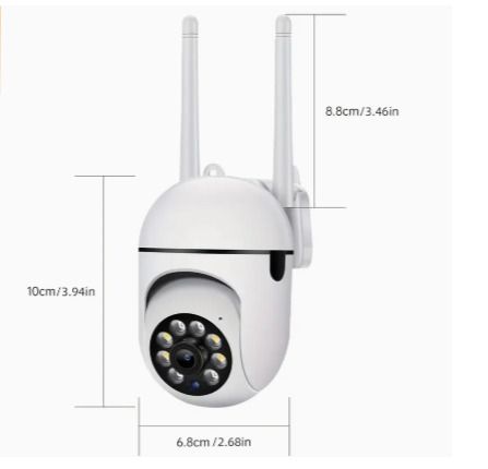 1080P HD WiFi Security Camera - Versatile Indoor-Outdoor Use, Long-Distance Night Vision with 355 dagree Intercom, Dual-Way Audio, AI Motion Detection