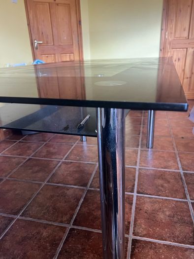 Table glass kitchen dining