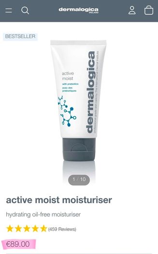 Dermalogica "Active Moist" skincare cream sachets