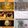 LED Window Curtain Fairy Twinkle Lights, 3mx3m 300leds USB Operated 8 Modes Icicle String Lights with Remote & Timer for Indoor Xmas Party Home Garden Decoration Image 4