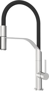 Kitchen Tap, Kitchen Mixer Taps with Pull Out Sprayer, Swivel Single Handle High Arc Pull Down Stainless Steel Sink Faucet, Mixer Taps 1 Hole Lever Sink Tap, Brushed Nickel