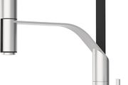Kitchen Tap, Kitchen Mixer Taps with Pull Out Sprayer, Swivel Single Handle High Arc Pull Down Stainless Steel Sink Faucet, Mixer Taps 1 Hole Lever Sink Tap, Brushed Nickel
