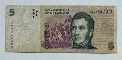 Argentina 5 Pesos Banknote
