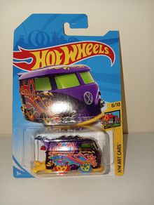 2018 Hot Wheels Treasure Hunt HW Art Cars 8/10 KOOL KOMBI Purple w/Red-Blue Whls