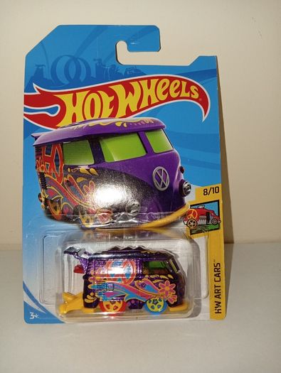 2018 Hot Wheels Treasure Hunt HW Art Cars 8/10 KOOL KOMBI Purple w/Red-Blue Whls