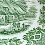 Green and White Transfer Ware Image 4