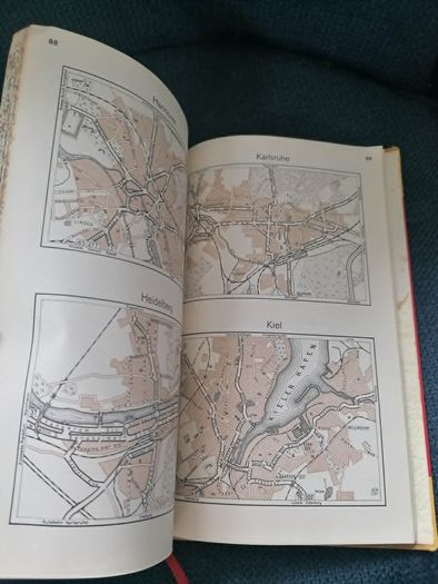 Vintage 1951 Shell Autoatlas Germany & 1951 ADAC Autobahn Map
