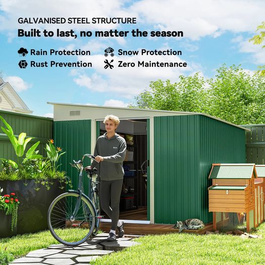 Garden Metal Storage Shed 11.3x9.2ft