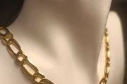 Hard Gold Plated Sterling Silver Italian Made Chain