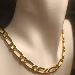 Hard Gold Plated Sterling Silver Italian Made Chain