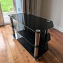 TV cabinet - Black Glass Corner stand REDUCED Image 2