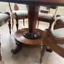 William IV style flame mahogany table & chairs Image 3