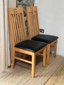 Solid wood dining chairs