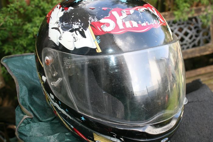 Shark Pirate Motorcycle Helmet (not the best condition)