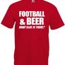 Football and Beer What Else Is There  Mens funny football gift t-shirt Image 4