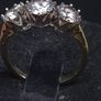 Vintage 9ct Gold Three Stone Ring Dublin Hallmark Size 51.5 Image 2