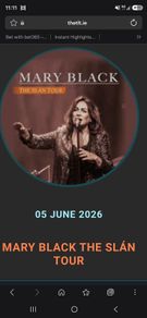 Mary Black Slan Tour - Sold out