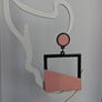 Retro Vibes Pink & Black Colour Block Geo Earrings Image 6