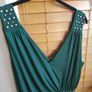Vestis Emerald Green Occasion Dress with Stud Detail Image 2