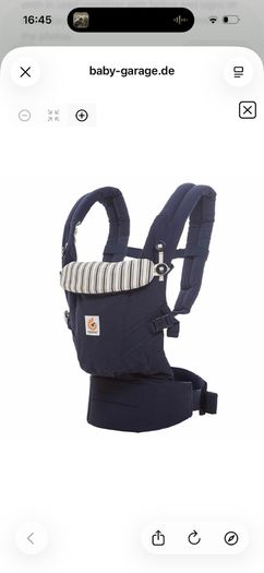 Ergobaby Adapt Baby Carrier & Organic Backpack Bundle