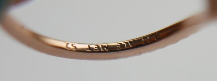 Pandora ALE  14K 585 Rose Gold Plated Metal Ring size L1/2 - 1,5g