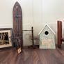 Rustic Wooden & Metal Home Decor Set -Sconce, Birdhouse, Plant Stands & Framed Art (6 Pieces) Image 2