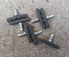 Threaded post brake pads