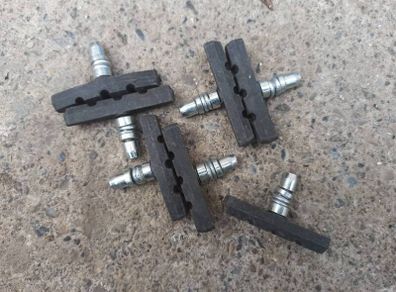 Threaded post brake pads
