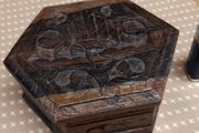 Trinket box carved hardwood