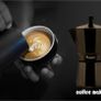 Rainbean Black Stove Top Espresso Maker 300 ml / 6 Cup Moka Gift Set with 2 Double Wall Glass Cups Image 10